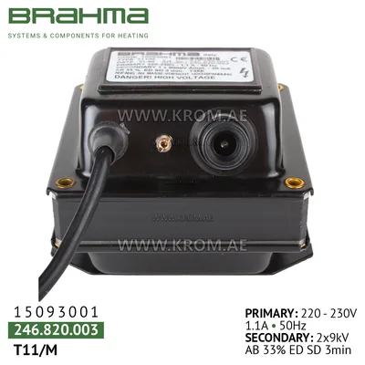 Brahma 15093001 T11/M ignition transformer