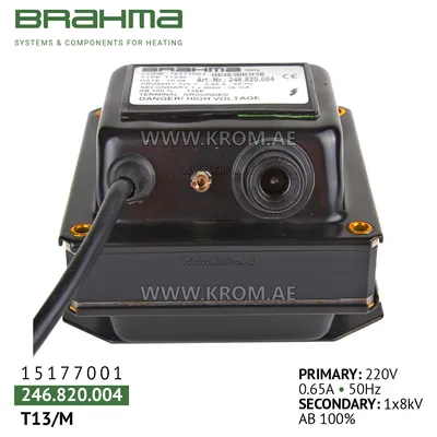Brahma 15177001 T13/M ignition transformer