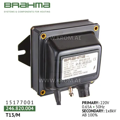 Brahma 15177001 T13/M ignition transformer