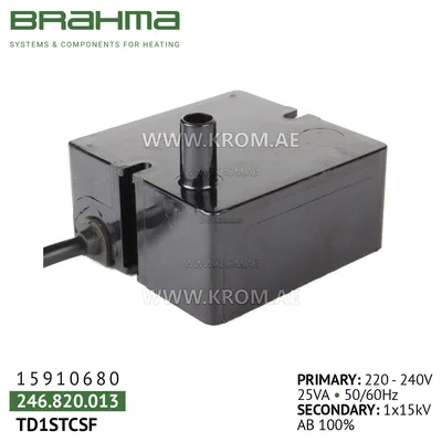 Brahma 15910680 TD1STCSF ignition transformer