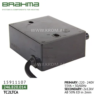Brahma 15911107 TC2LTCA ignition transformer