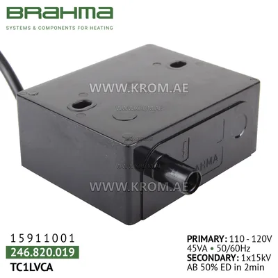Brahma 15911001 TC1LVCA ignition transformer