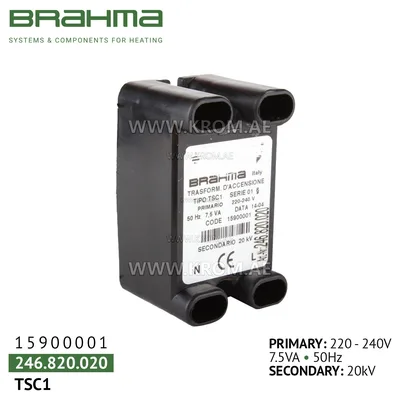 Brahma 15900001 TSC1 ignition transformer