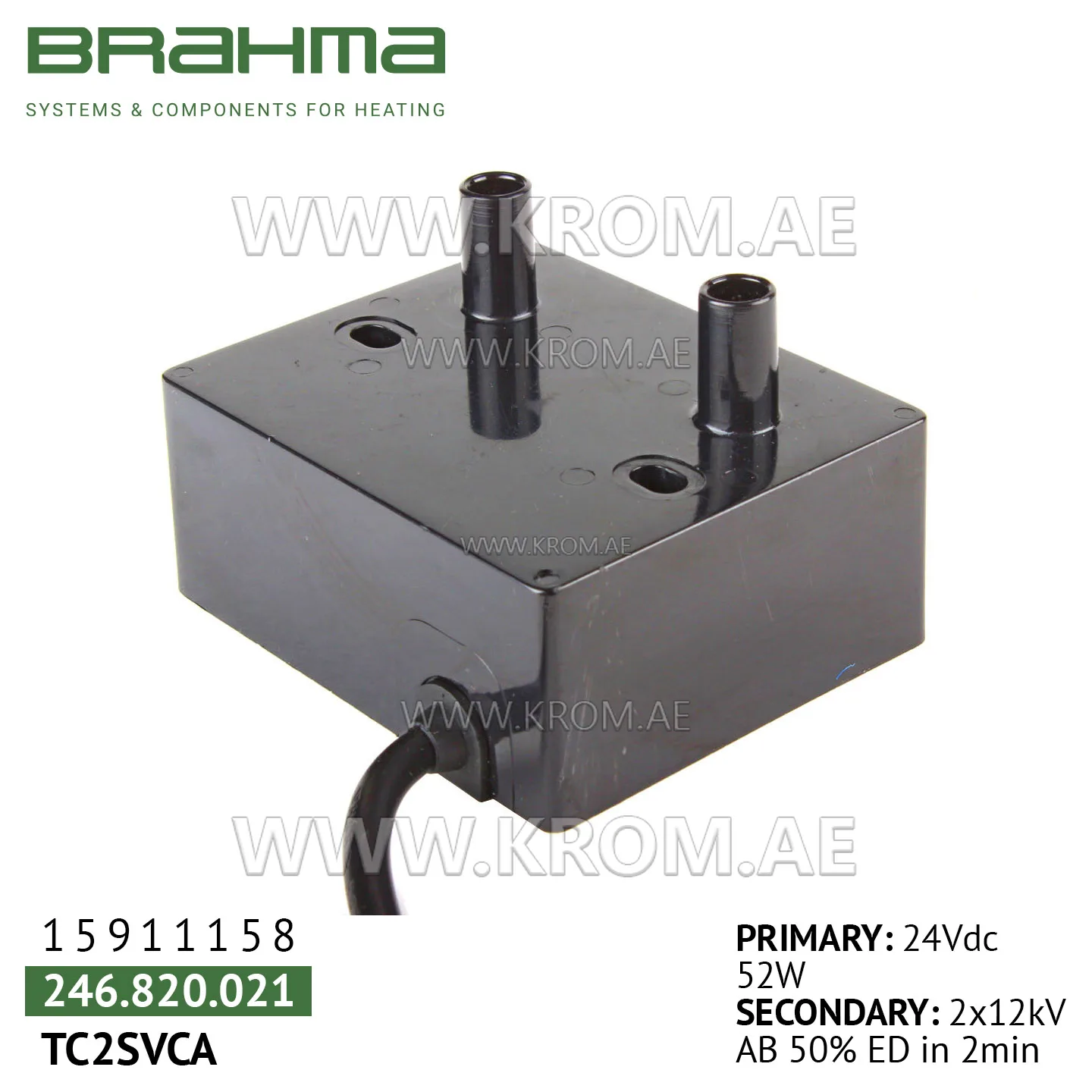 Brahma 15911158 TC2SVCA ignition transformer