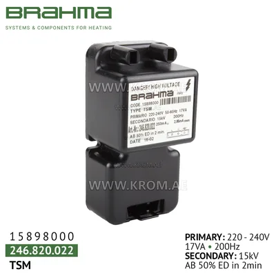 Brahma 15898000 TSM ignition transformer