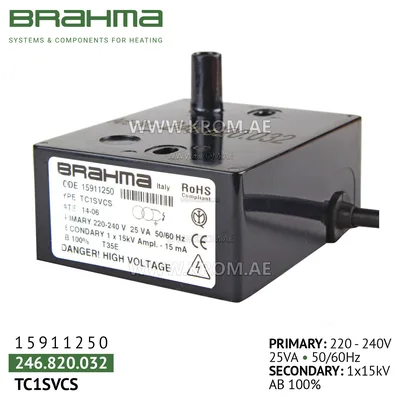 Brahma 15911250 TC1SVCS ignition transformer