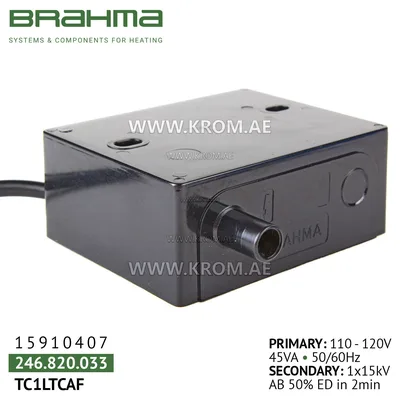 Brahma 15910407 TC1LTCAF ignition transformer