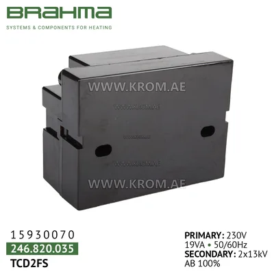 Brahma 15930070 TCD2FS ignition transformer