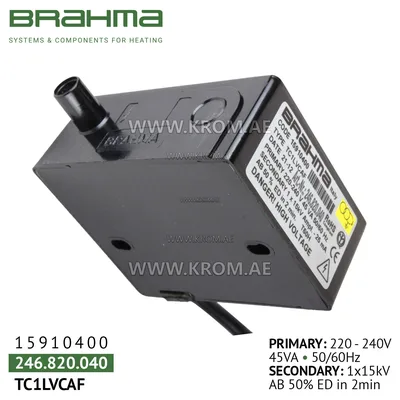 Brahma 15910400 TC1LVCAF ignition transformer
