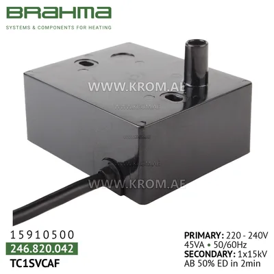 Brahma 15910500 TC1SVCAF ignition transformer