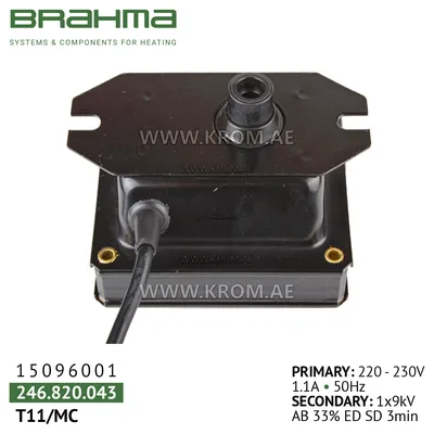Brahma 15096001 T11/MC ignition transformer