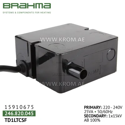 Brahma 15910675 TD1LTCSF ignition transformer