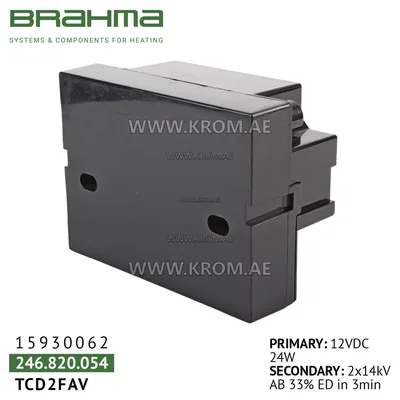 Brahma 15930062 TCD2FAV ignition transformer