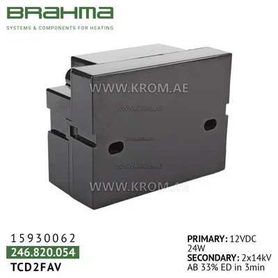 Brahma 15930062 TCD2FAV ignition transformer