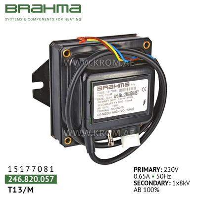 Brahma 15177081 T13/M ignition transformer