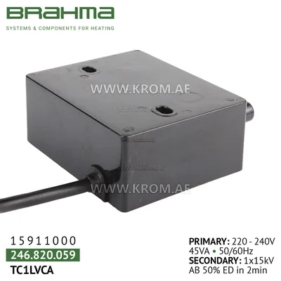 Brahma 15911000 TC1LVCA ignition transformer
