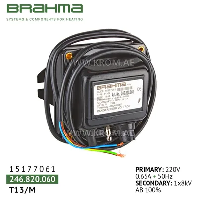 Brahma 15177061 T13/M ignition transformer