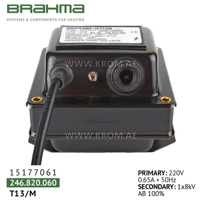 Brahma 15177061 T13/M ignition transformer