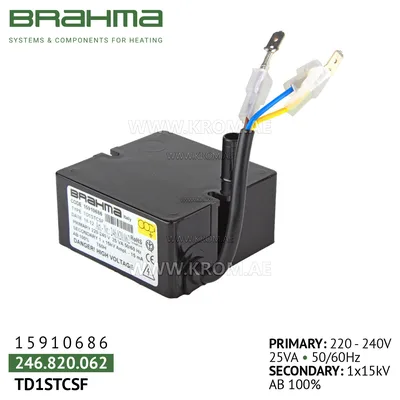 Brahma 15910686 TD1STCSF ignition transformer