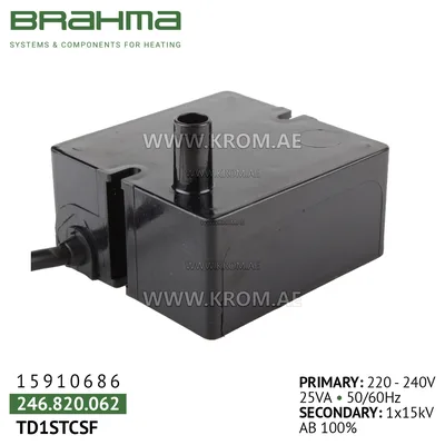 Brahma 15910686 TD1STCSF ignition transformer