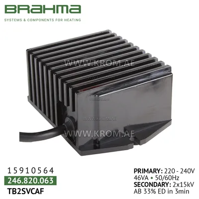 Brahma 15910564 TB2SVCAF ignition transformer