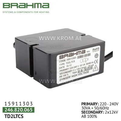Brahma 15911303 TD2LTCS ignition transformer