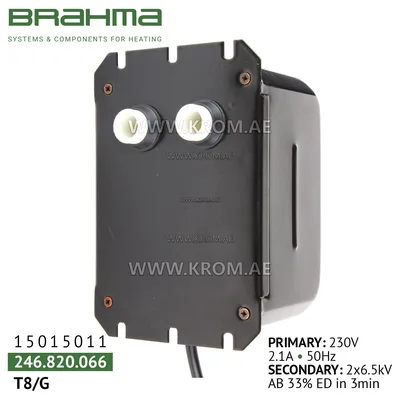 Brahma 15015011 T8/G ignition transformer
