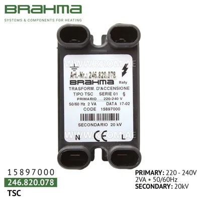 Brahma 15897000 TSC ignition transformer