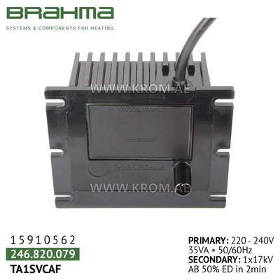 Brahma 15910562 TA1SVCAF ignition transformer