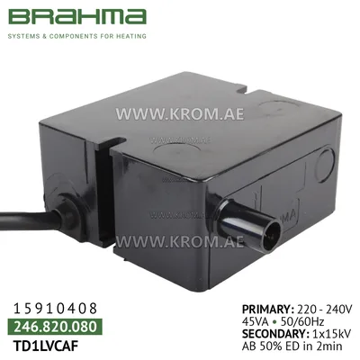 Brahma 15910408 TD1LVCAF ignition transformer
