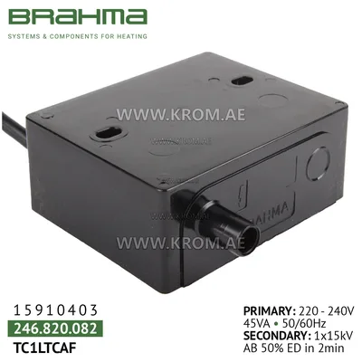 Brahma 15910403 TC1LTCAF ignition transformer