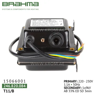 Brahma 15066001 T11/B ignition transformer