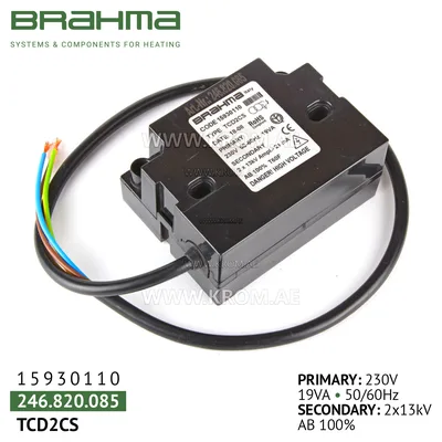 Brahma 15930110 TCD2CS ignition transformer