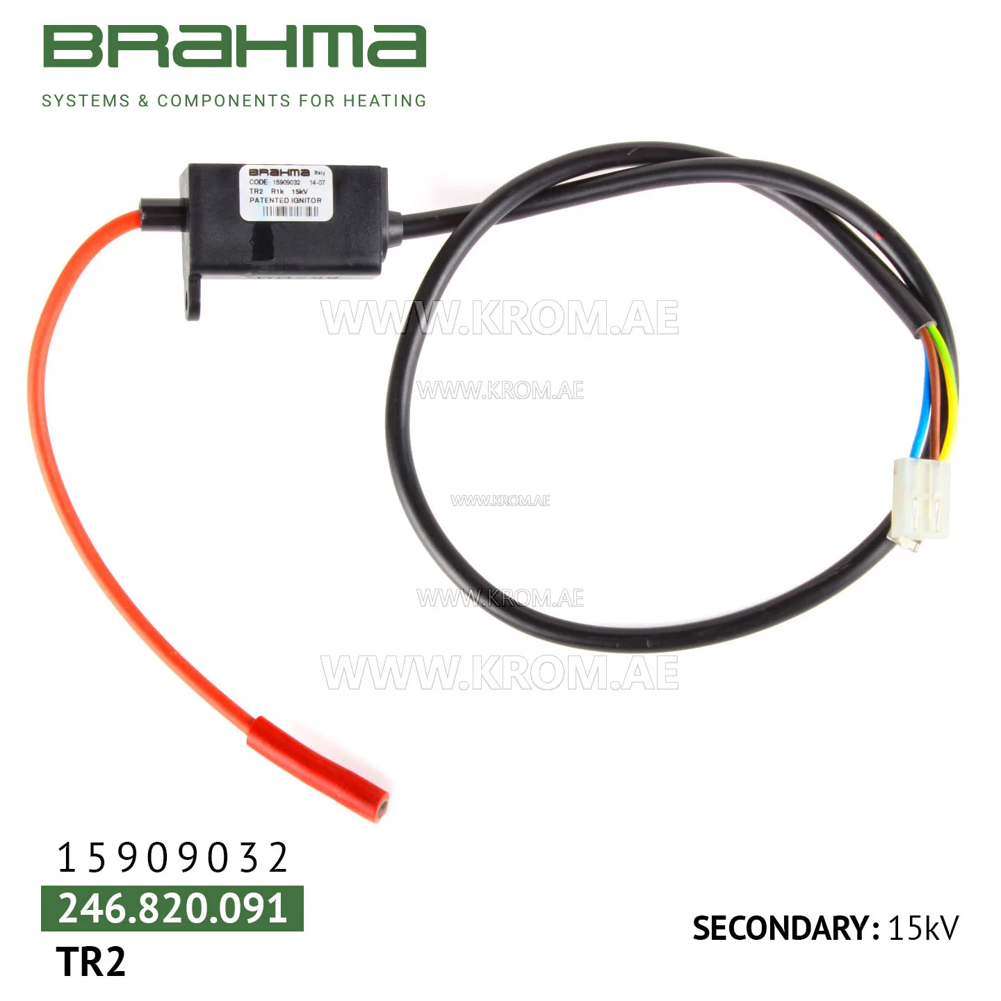 Brahma 15909032 TR2/A ignition transformer