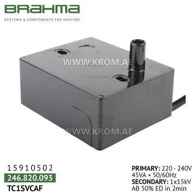 Brahma 15910502 TC1SVCAF ignition transformer