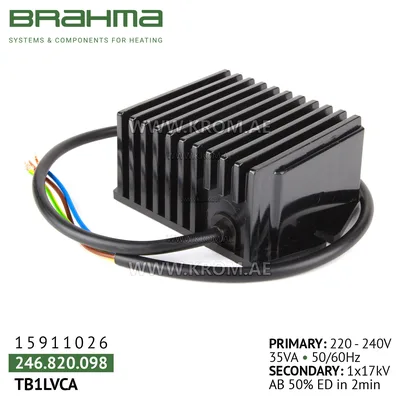 Brahma 15911026 TB1LVCA ignition transformer