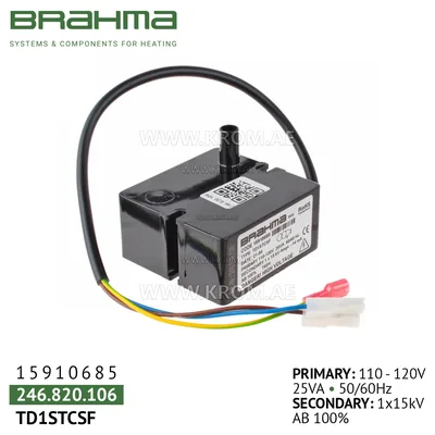 Brahma 15910685 TD1STCSF ignition transformer