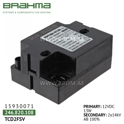 Brahma 15930071 TCD2FSV ignition transformer