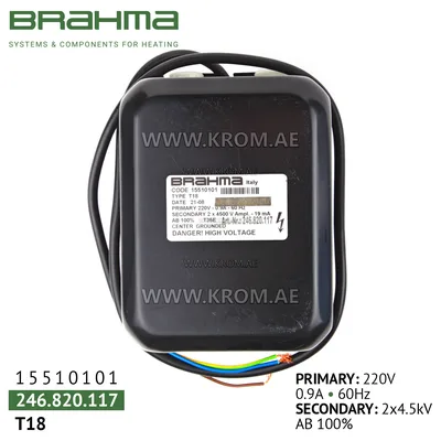 Brahma 15510101 T18 ignition transformer