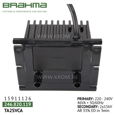 Brahma 15911126 TA2SVCA ignition transformer