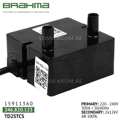Brahma 15911360 TD2STCS ignition transformer