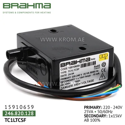 Brahma 15910659 TC1LTCSF ignition transformer