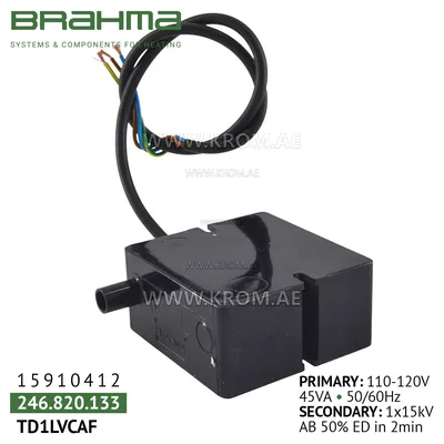 Brahma 15910412 TD1LVCAF ignition transformer