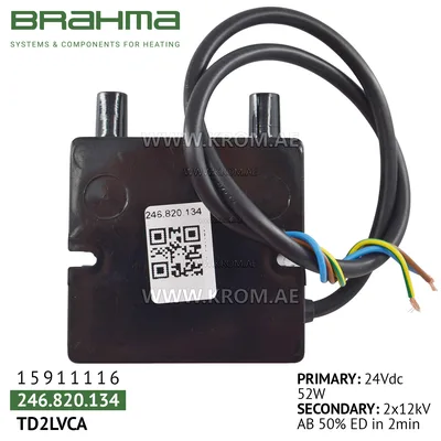 Brahma 15911116 TD2LVCA ignition transformer