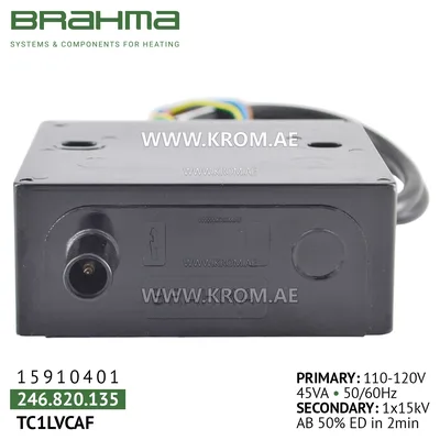Brahma 15910401 TC1LVCAF ignition transformer