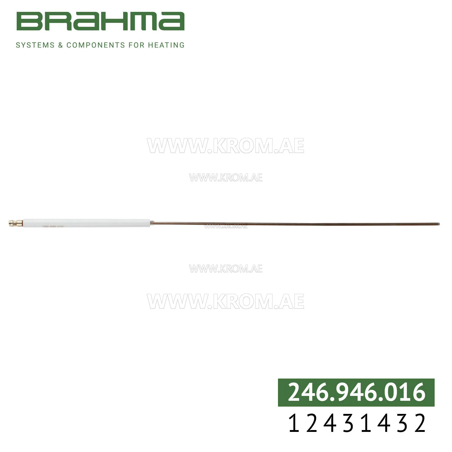 Brahma 12431432 K3,0 ALV 8-120. 300 electrode
