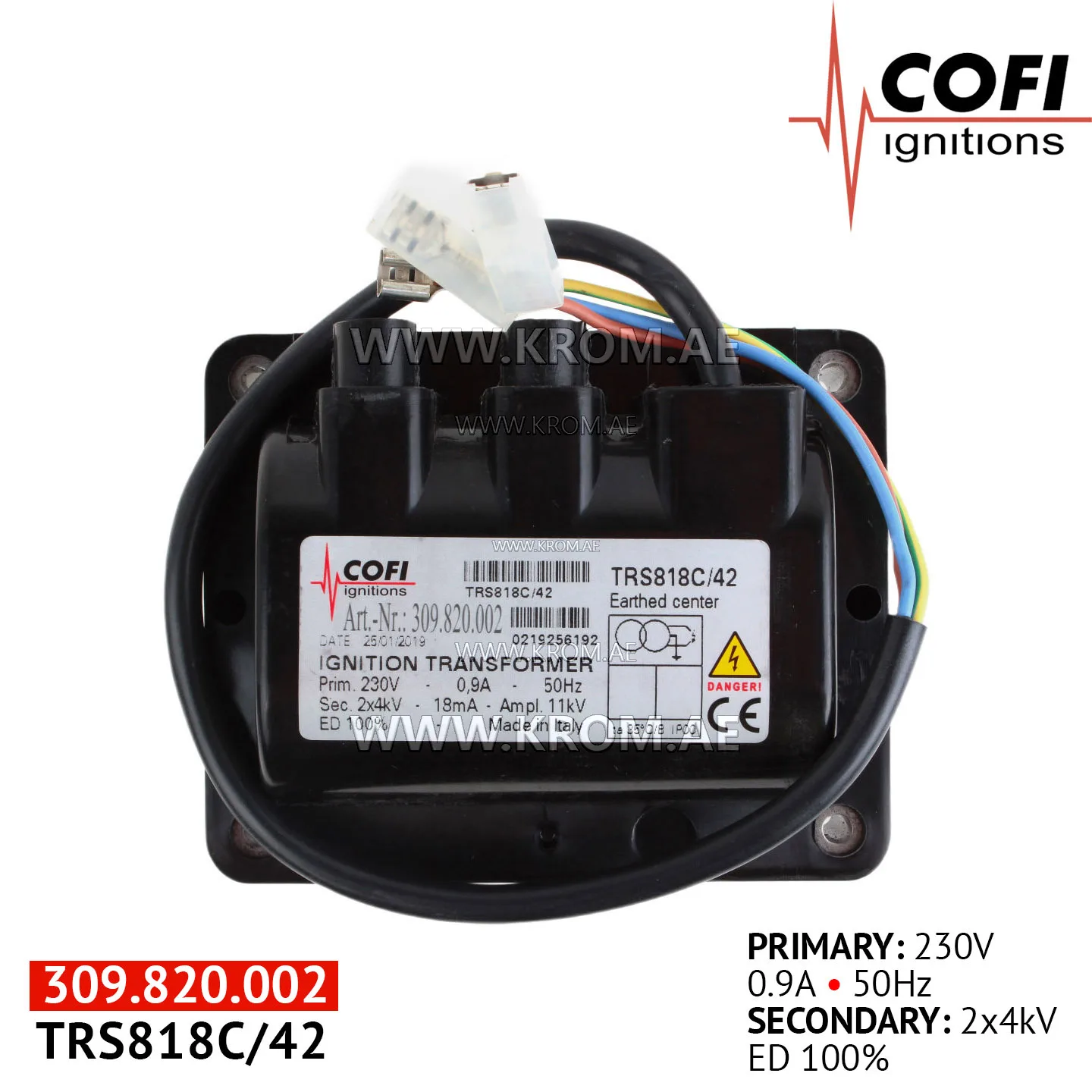 Cofi TRS818C/42 ignition transformer