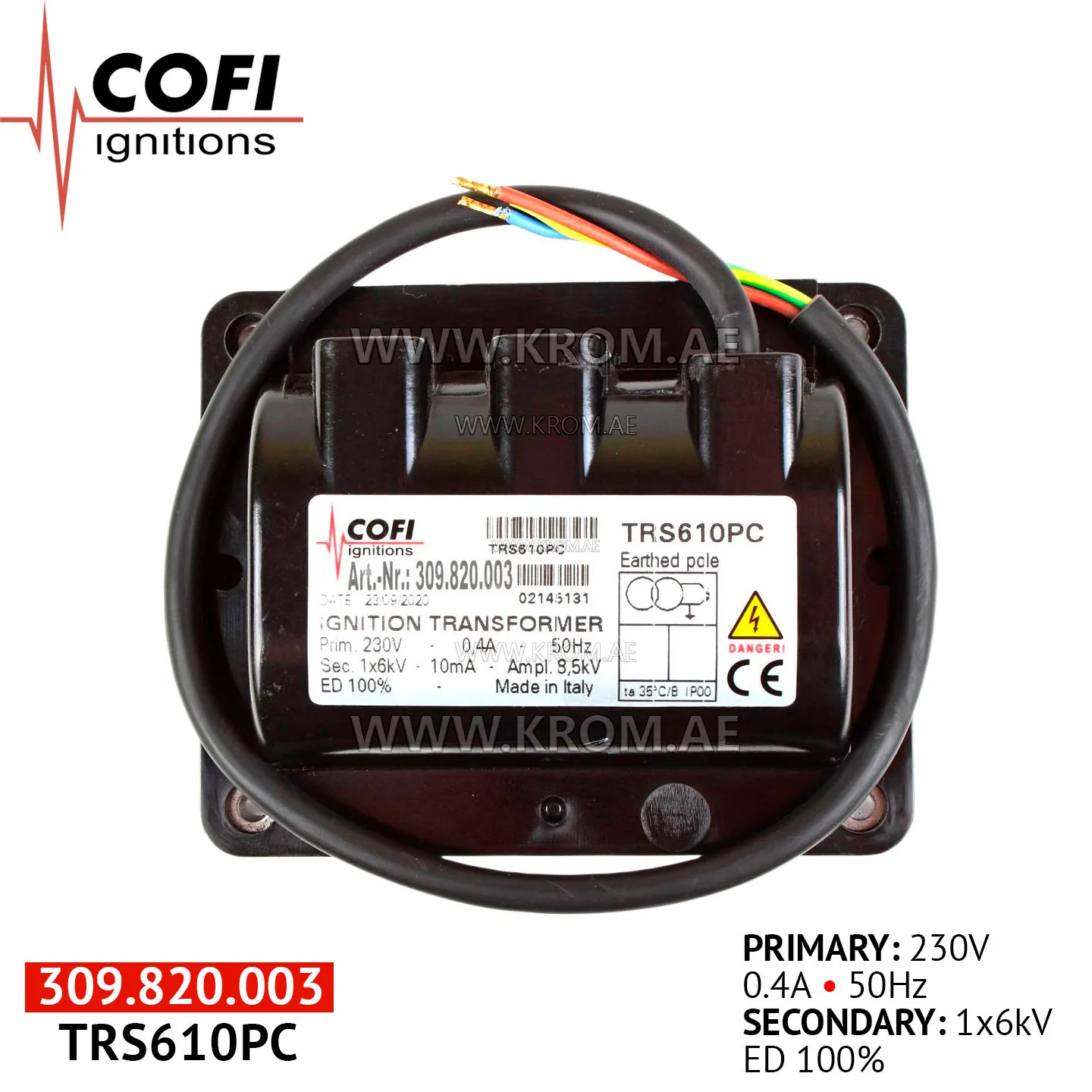 Cofi TRS610PC ignition transformer