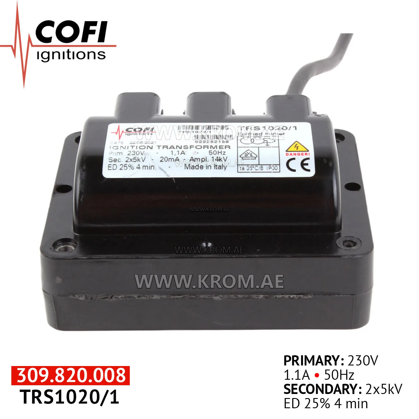 Cofi TRS1020/1 ignition transformer