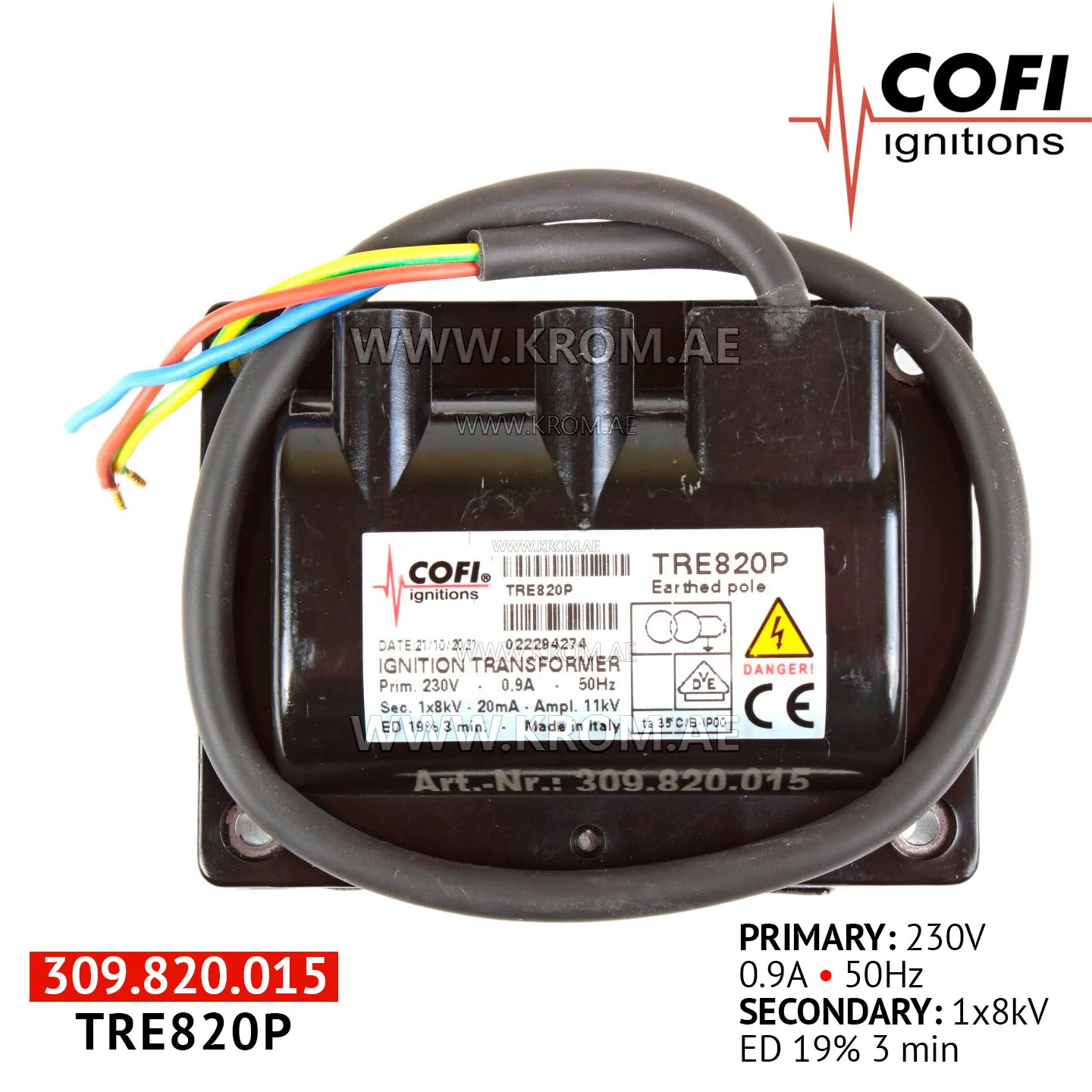 Cofi TRE820P ignition transformer